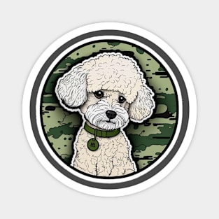 Bichon Frise Camouflage Motif Magnet